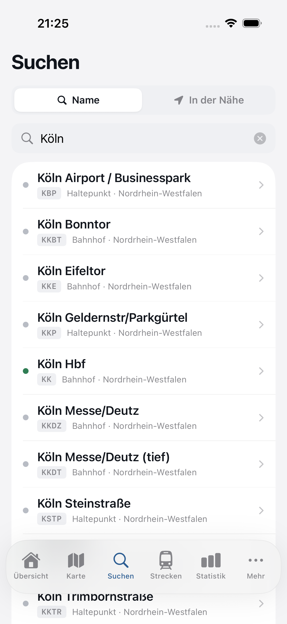 Stationssuche mit Autocomplete