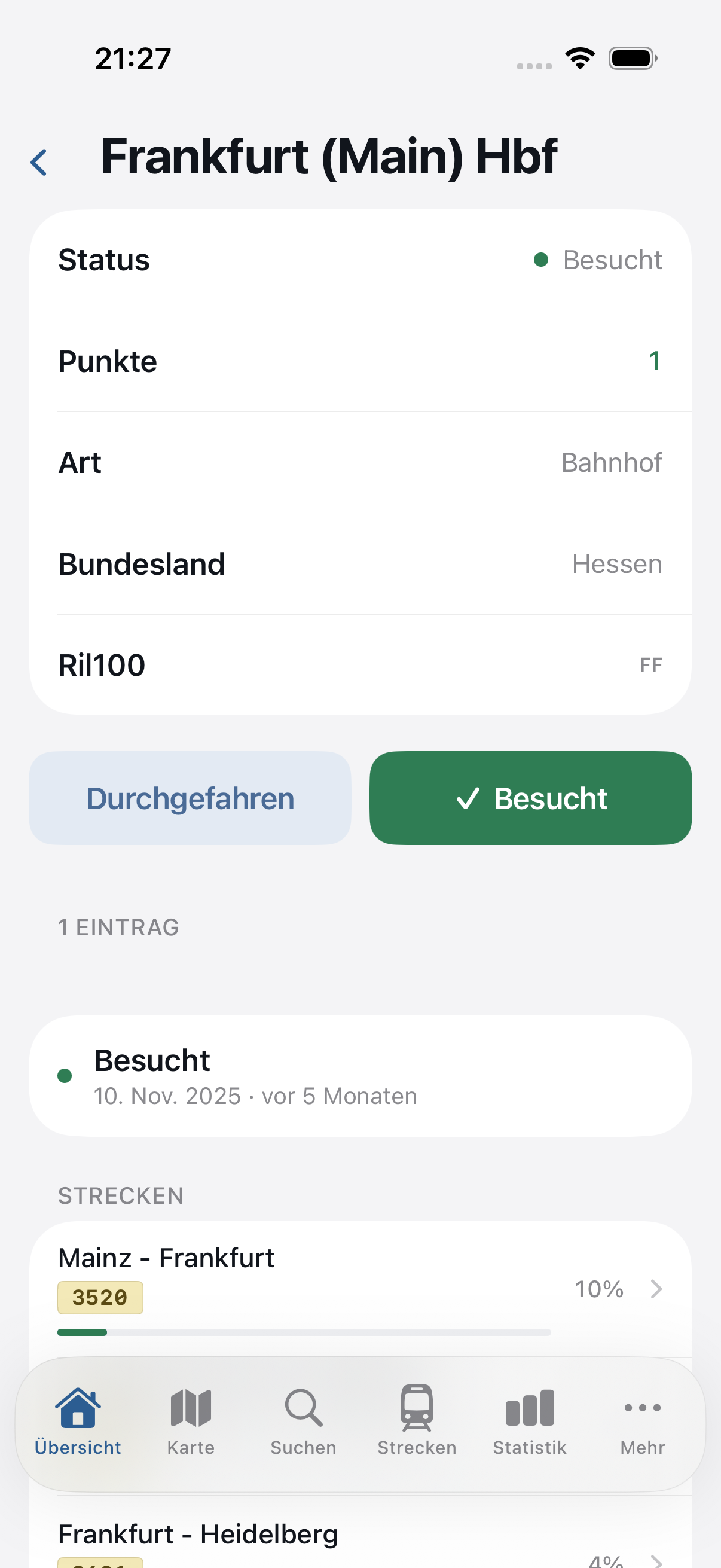 Stations-Detailansicht