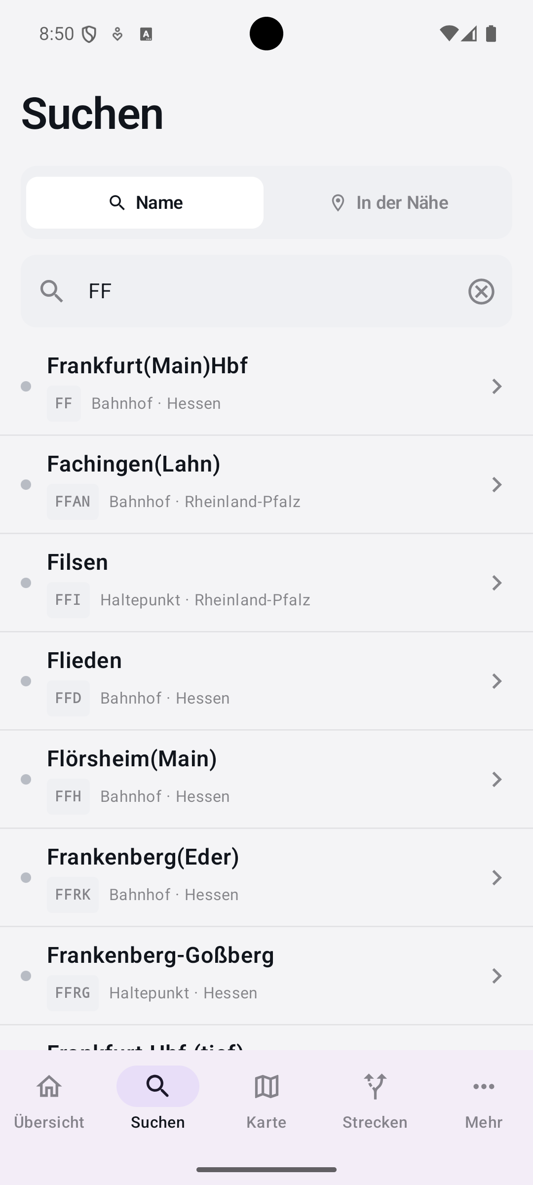 Suche mit Ril100-Treffern