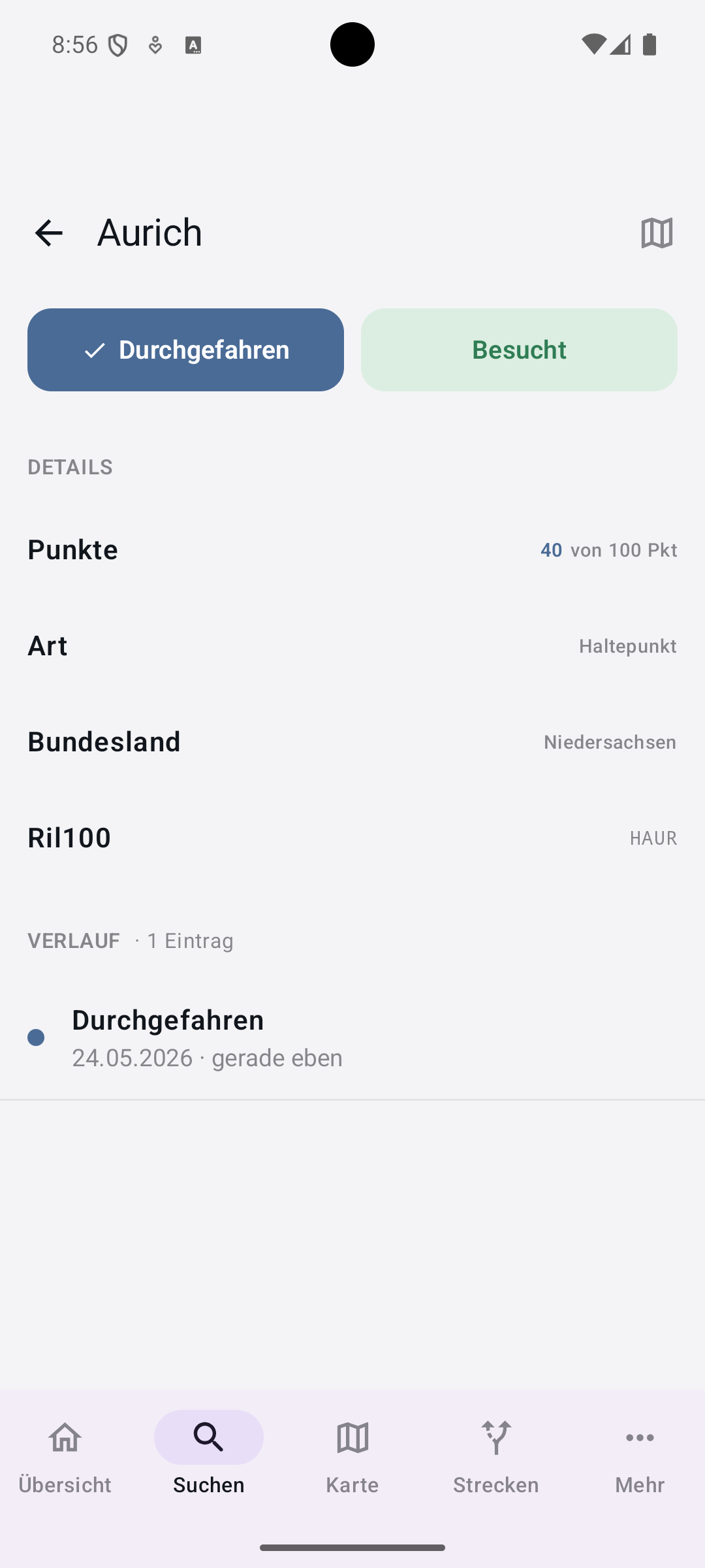 Stations-Detailansicht